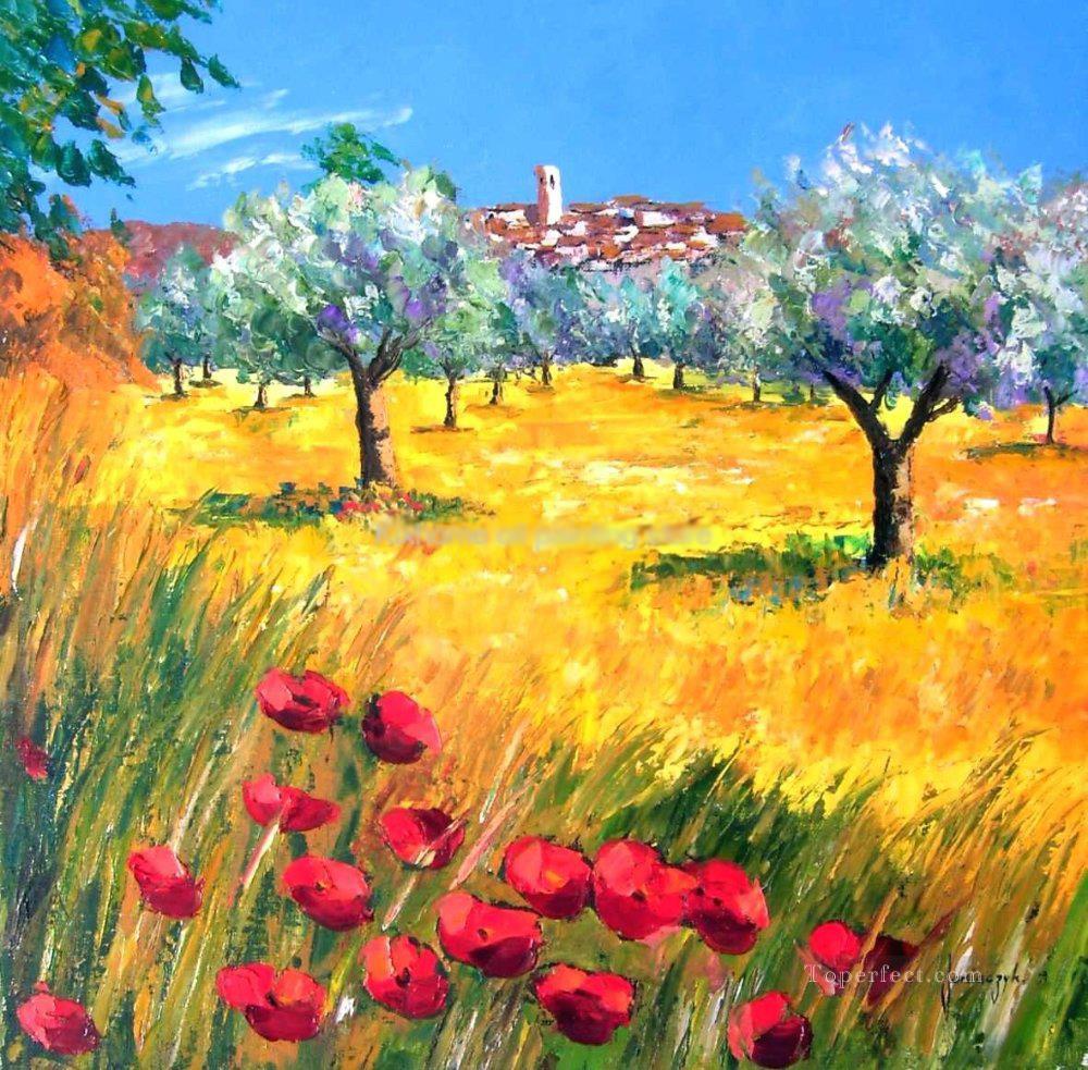 PLS21 beautiful landscape garden Oil Paintings
